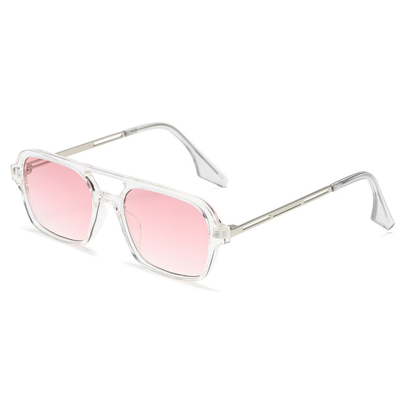 Women's trendy square sunglasses with transparent frame and gentle lenses Bowlift