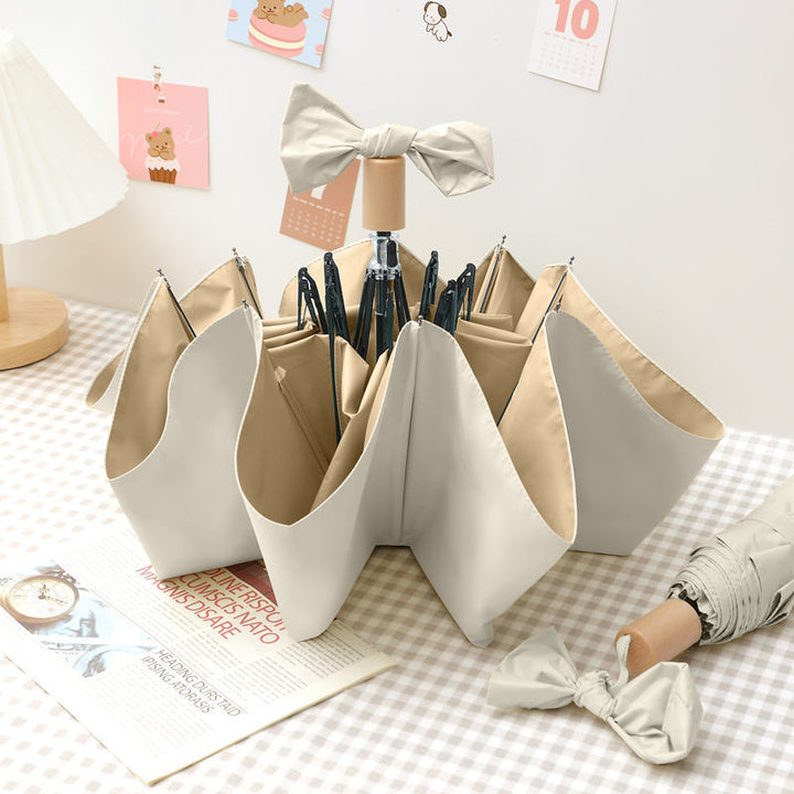Women's foldable umbrella with innovative folding technology Bowlift