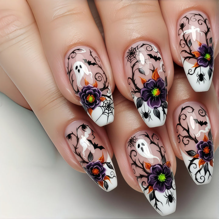 Artificial nails with original Halloween motif Bowlift