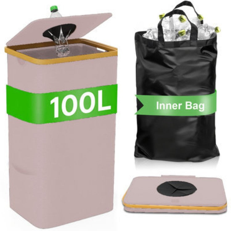 Multifunctional laundry storage box with bamboo lid Bowlift