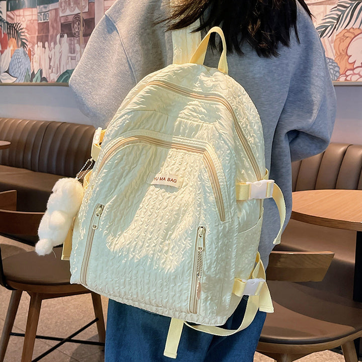 Textured Multi-Pocket Backpack