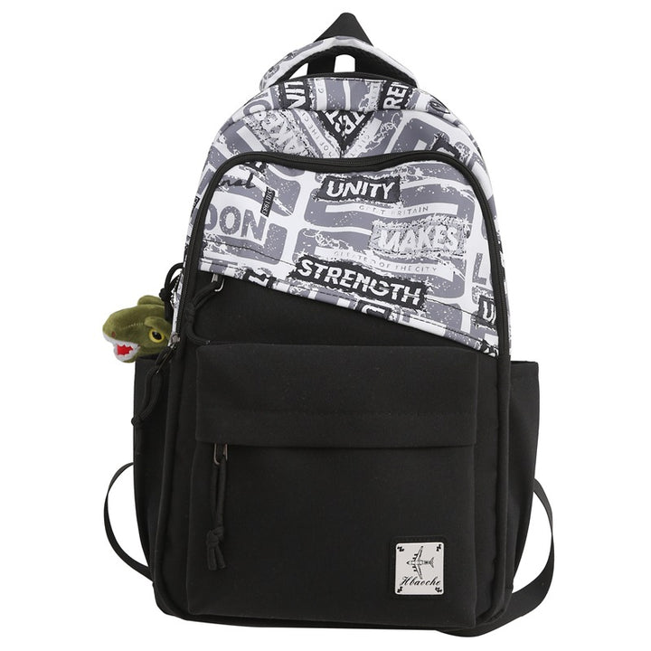 Trendy Graphic Print Backpack Bowlift