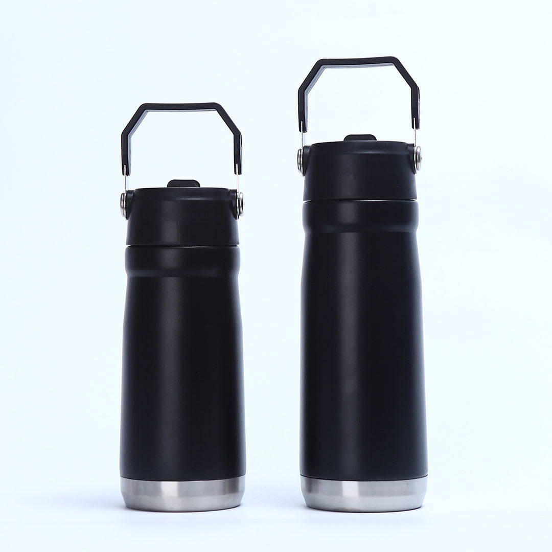 Women's Practical Insulated Drinking Bottle with Foldable Carry Handle Bowlift