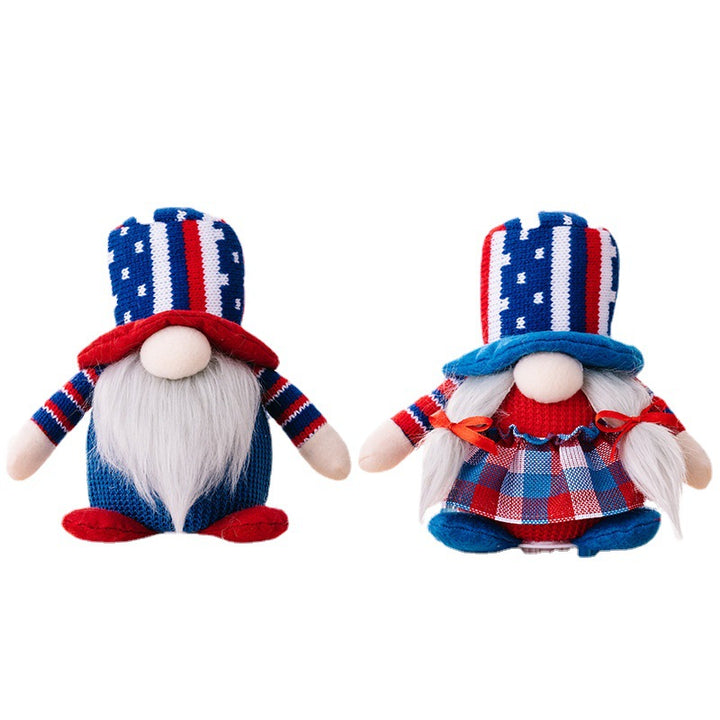 Unisex nan Scandinavian gnome doll decor with knitted cylinder hat and long artificial beard Bowlift