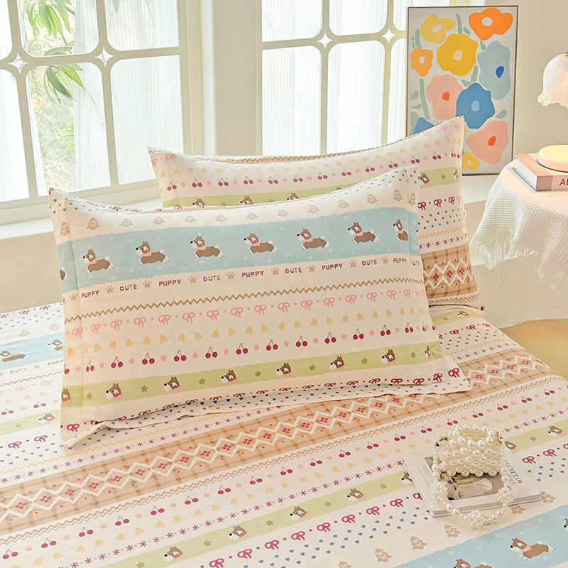 Flower Print Pillowcase Set