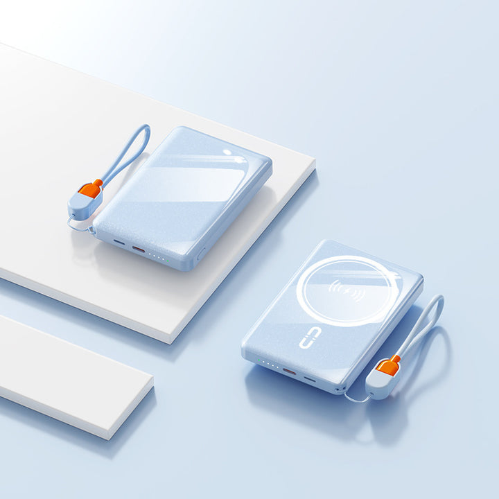 Portable power bank with wireless charging option and high-speed technology Bowlift
