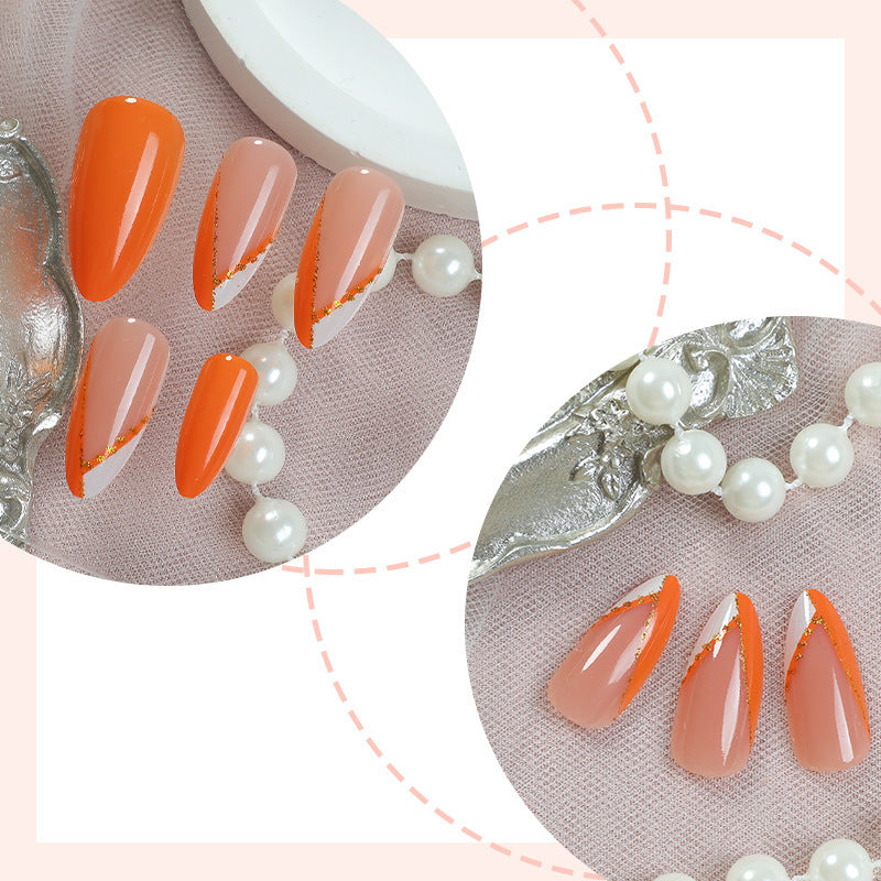 Nail set with elegant matte finish and golden accents Bowlift