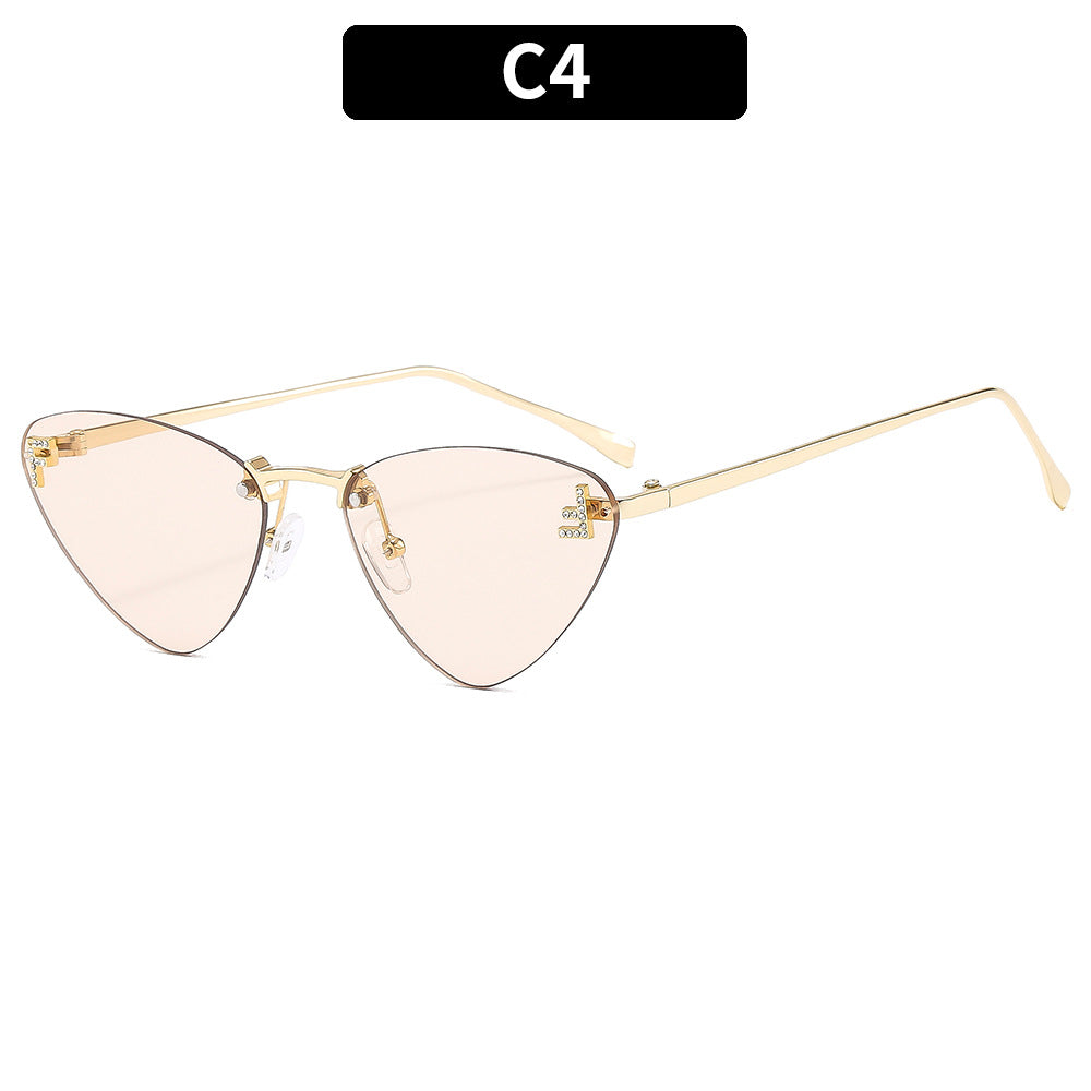 Sleek Angular Cat-Eye Sunglasses