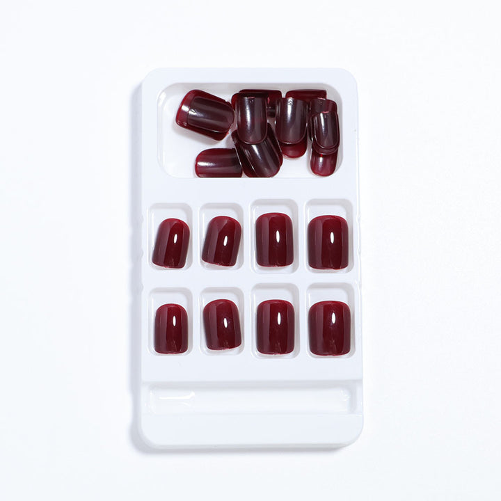 Glossy Press-On Nail Set with Elegant Shape Bowlift
