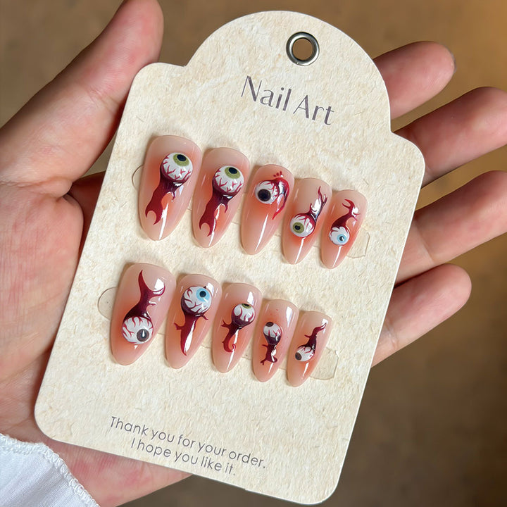 Artistic Vibrant Design Press-On Nail Set Bowlift