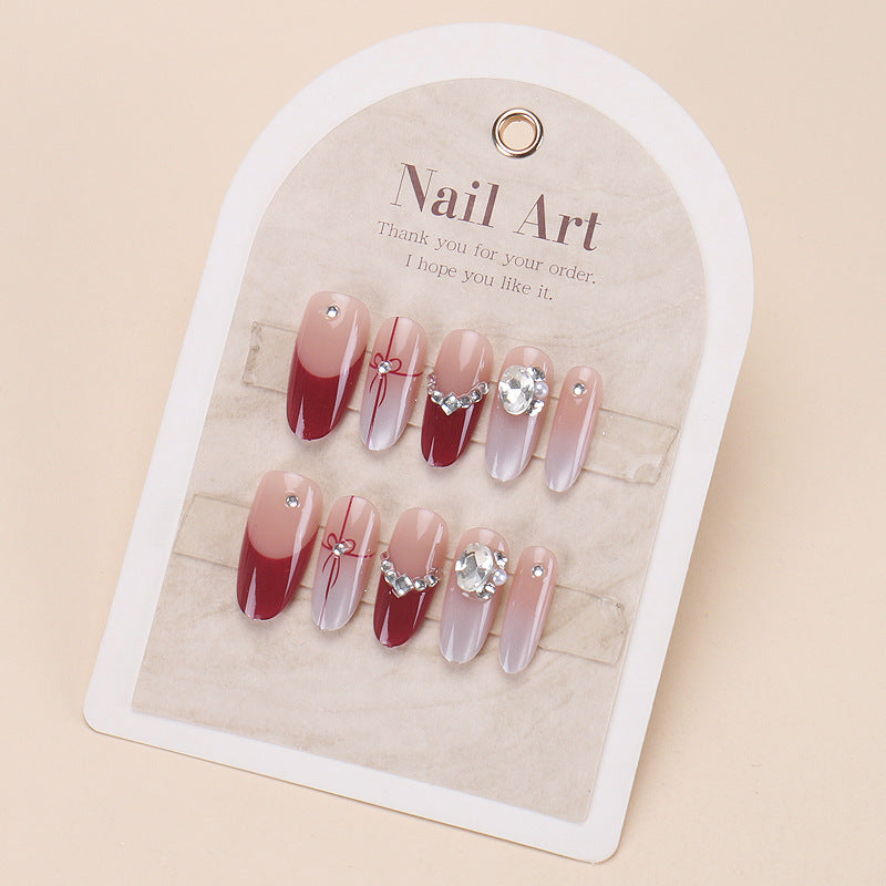 Glossy Decorative Press-On Nails Set Bowlift
