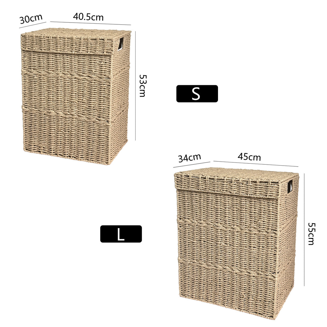 High-quality laundry basket with lid and handles Bowlift
