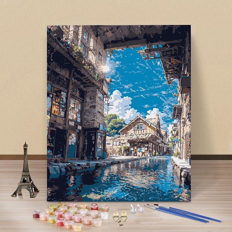 Artistic Coffee Shop Canvas Art Kit Bowlift