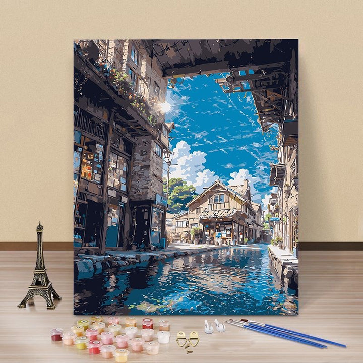 Artistic Coffee Shop Canvas Art Kit Bowlift