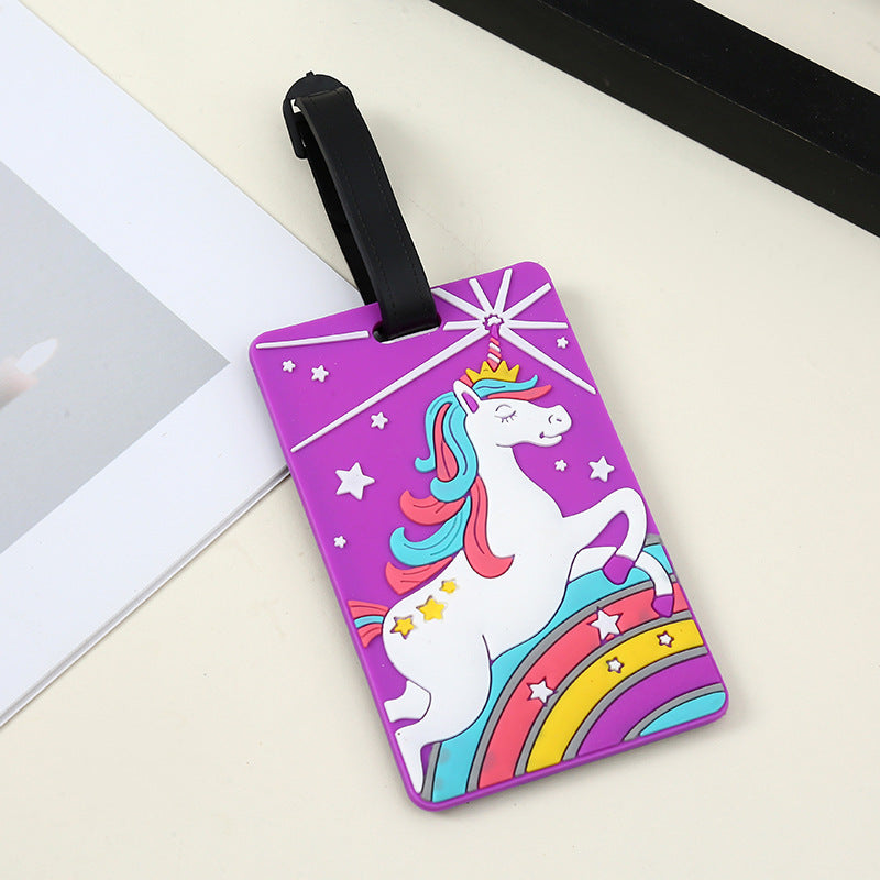 silicone travel luggage tag world map airplane design with adjustable strap Bowlift
