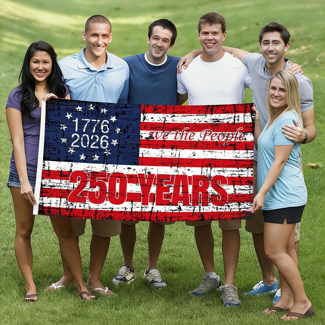 Unisex nan patriotic commemorative heavyweight outdoor flag banner with reinforced grommets and printed eagle emblem Bowlift