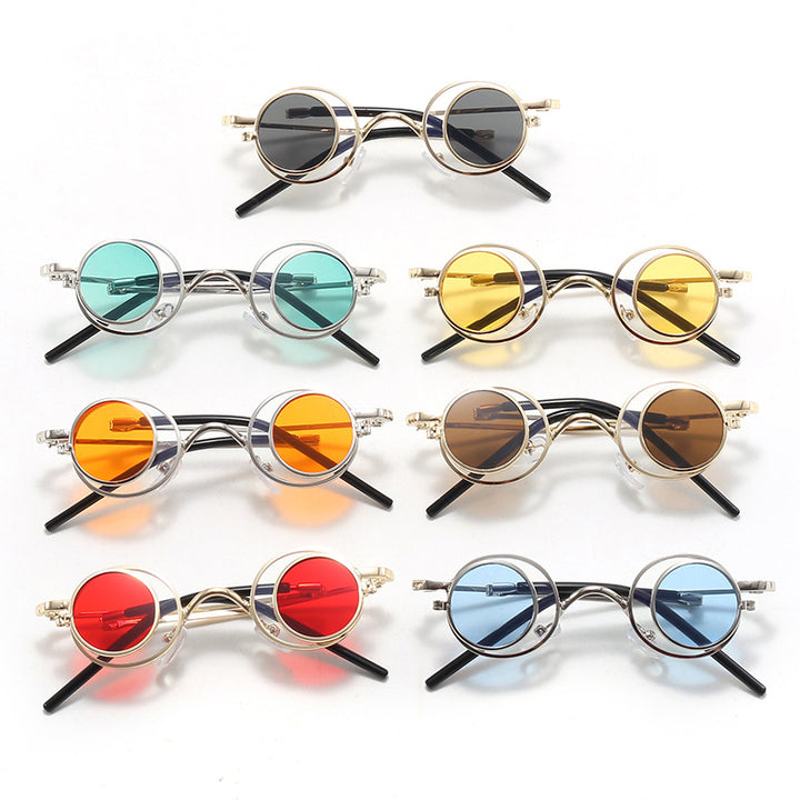 Women's Fashion Round Sunglasses with Elegant Metal Frame Bowlift