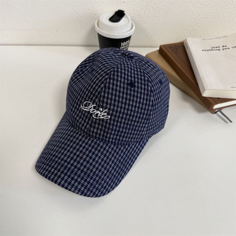 Men's Casual Checkered Baseball Cap Bowlift