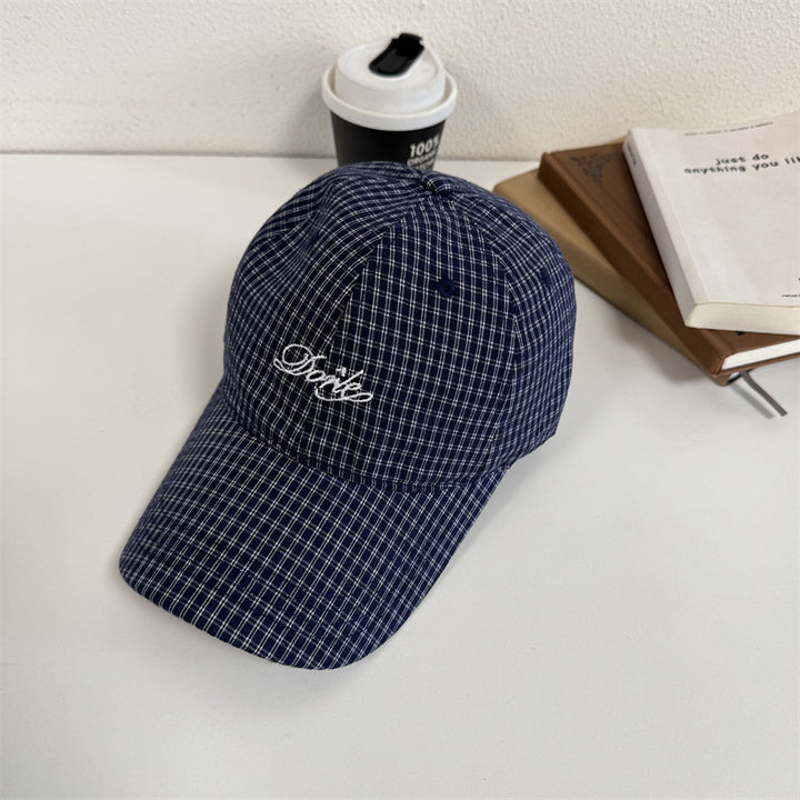 Men's Casual Checkered Baseball Cap Bowlift