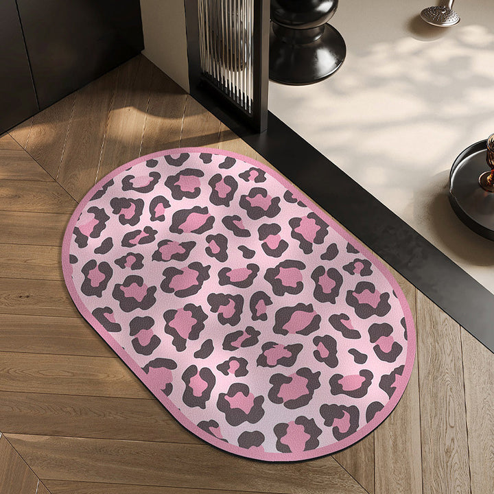 Decorative Leopard Print Bath Mat