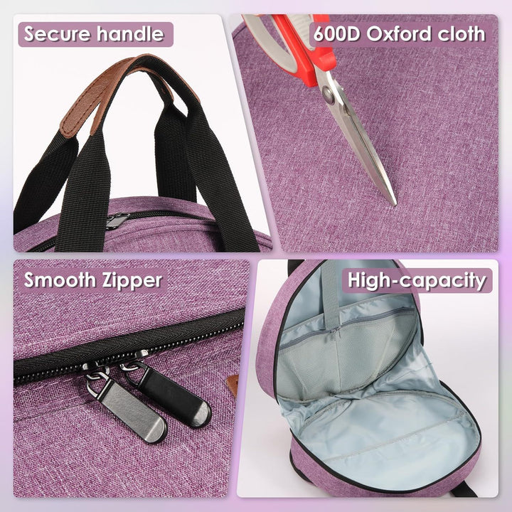 Round Tote Bag with Practical Two-Way Zipper Bowlift