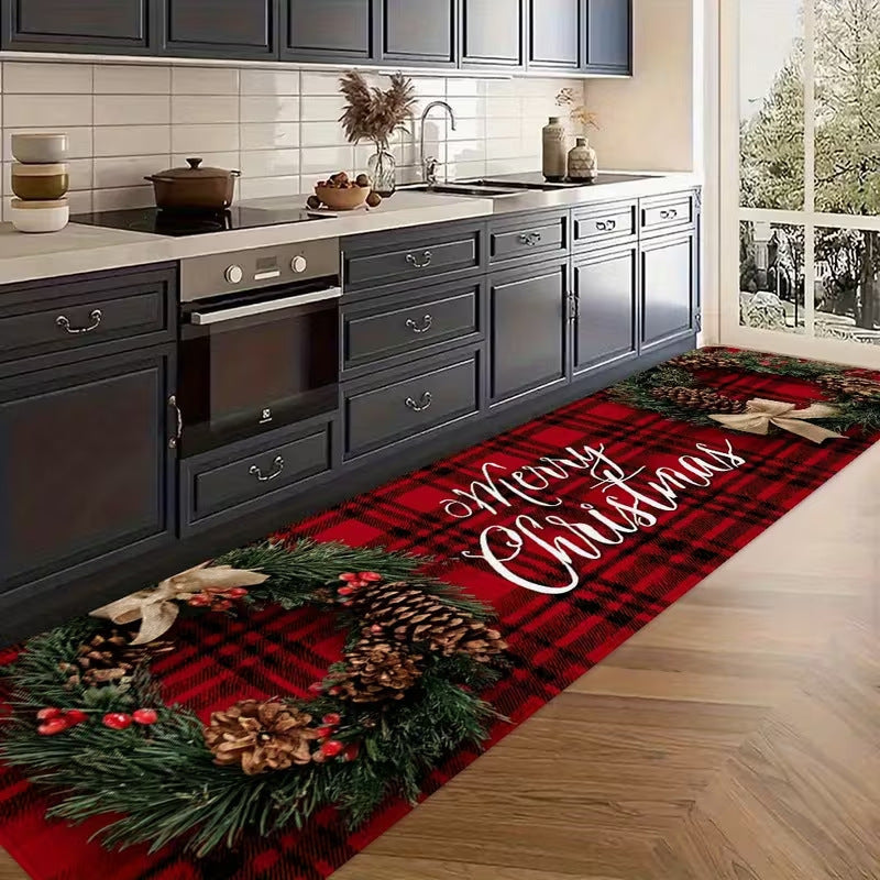 Christmas-Themed Kitchen Runner Mat