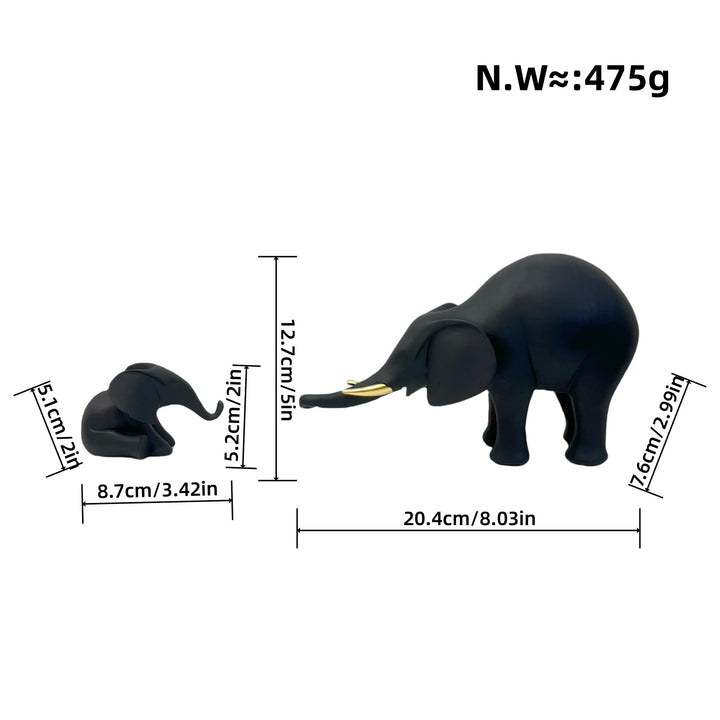 Decorative Elephant Family Sculpture Bowlift