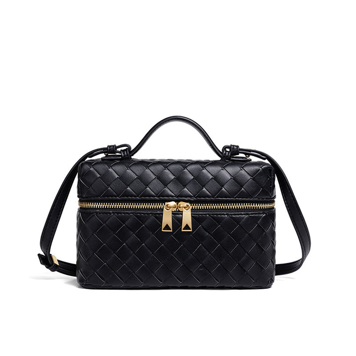 Woven Leather Cosmetic Case Bowlift