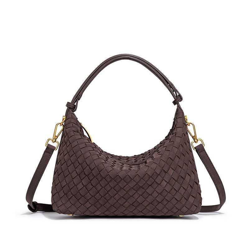 Woven Suede Hobo Bag Bowlift