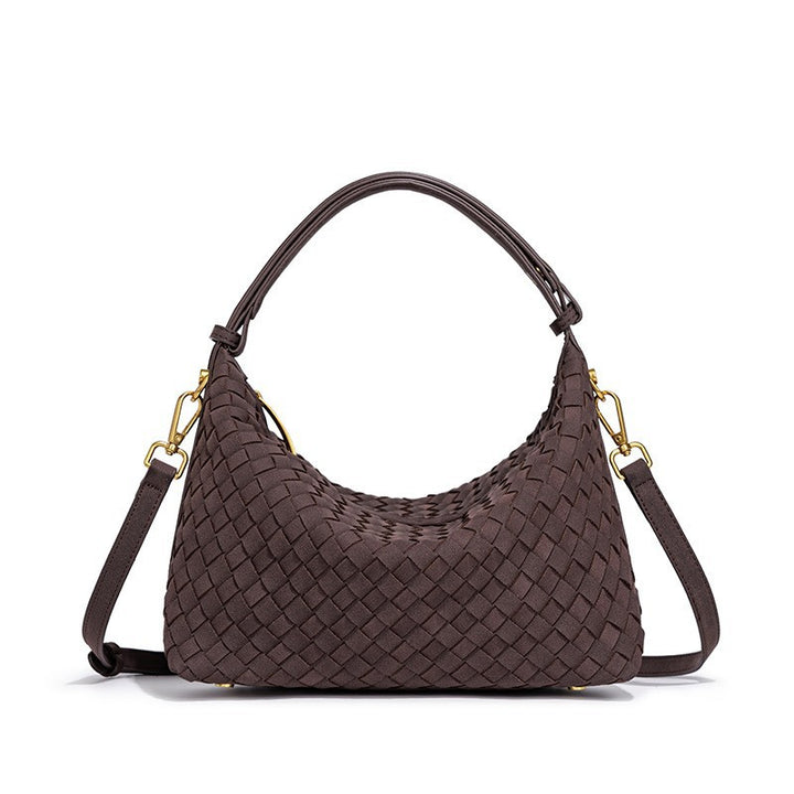 Woven Suede Hobo Bag Bowlift