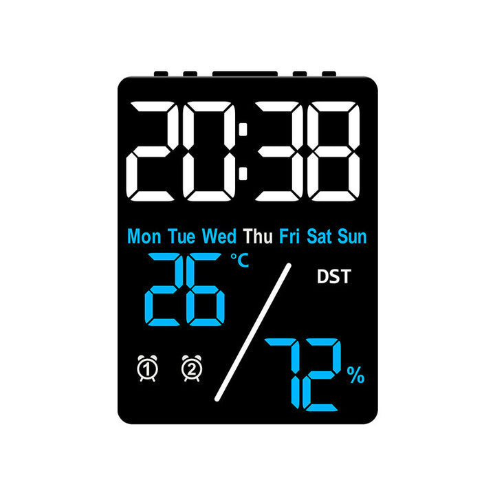 Digital Alarm Clock with Hygrometer and Temperature Display Bowlift