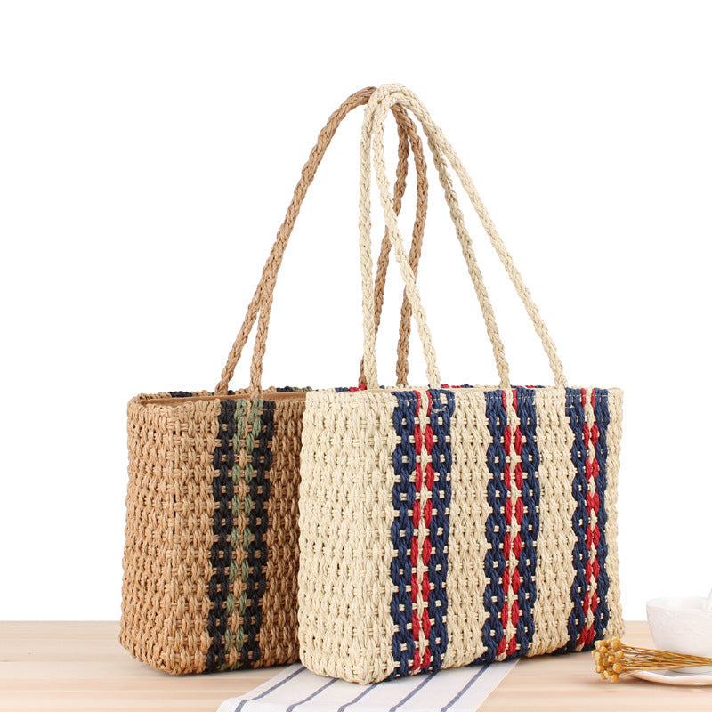 Beach bag in modern design with decorative stripes Bowlift