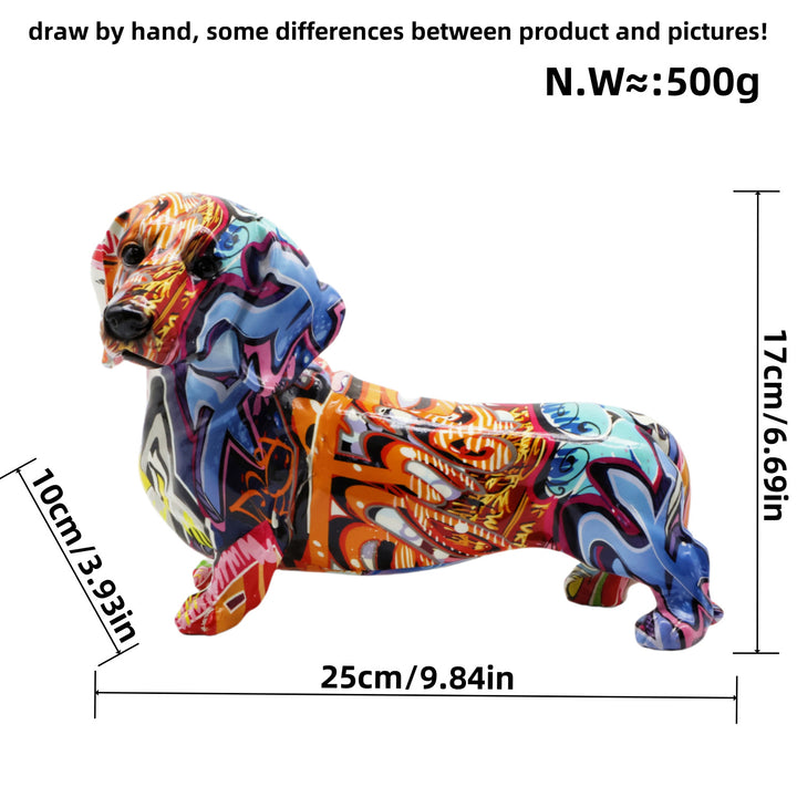 Colorful decorative figure of a dachshund Bowlift