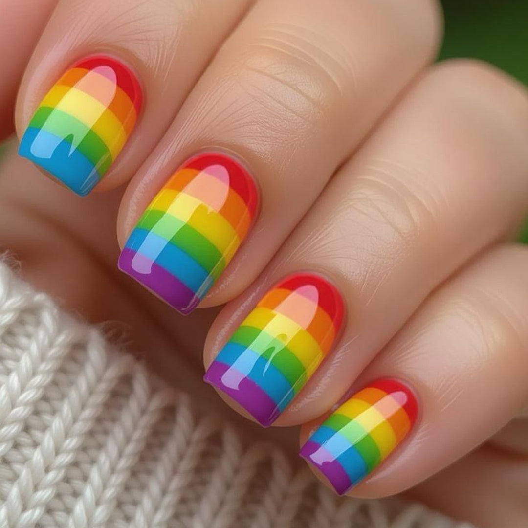 Stratified Rainbow Nail Art Set Bowlift