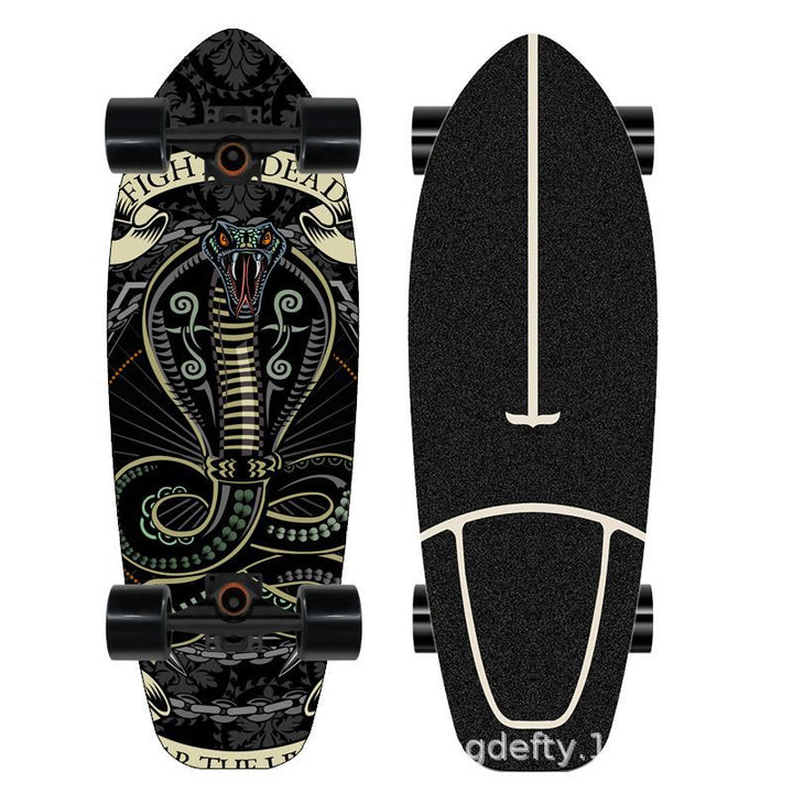 Artistic Lion Design Skateboard Bowlift