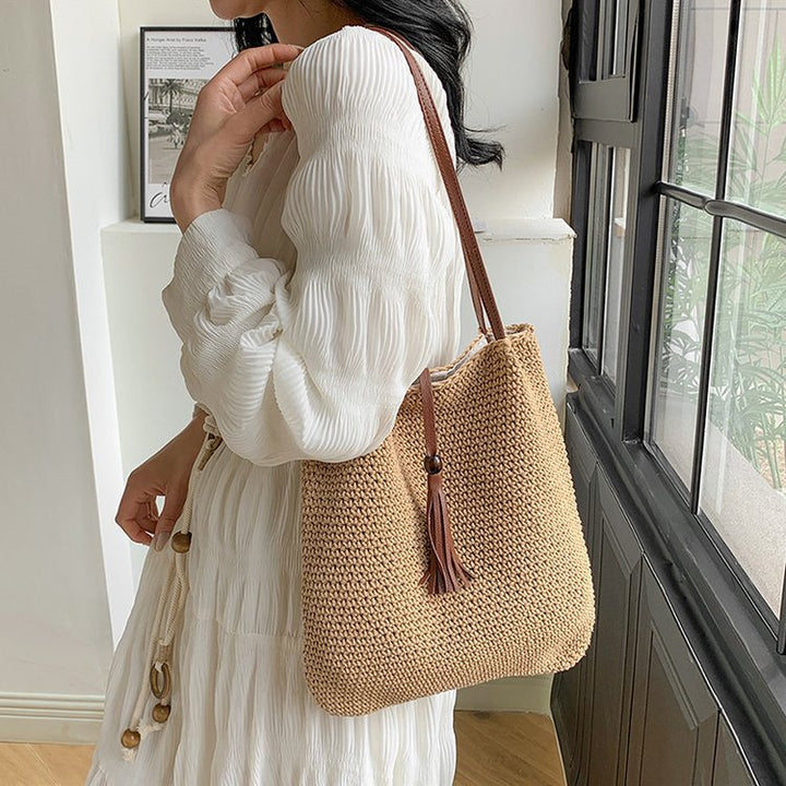 Large Handwoven Shopping Bag Bowlift