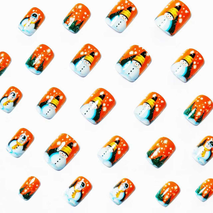 Festive Snowman Nail Art Bowlift