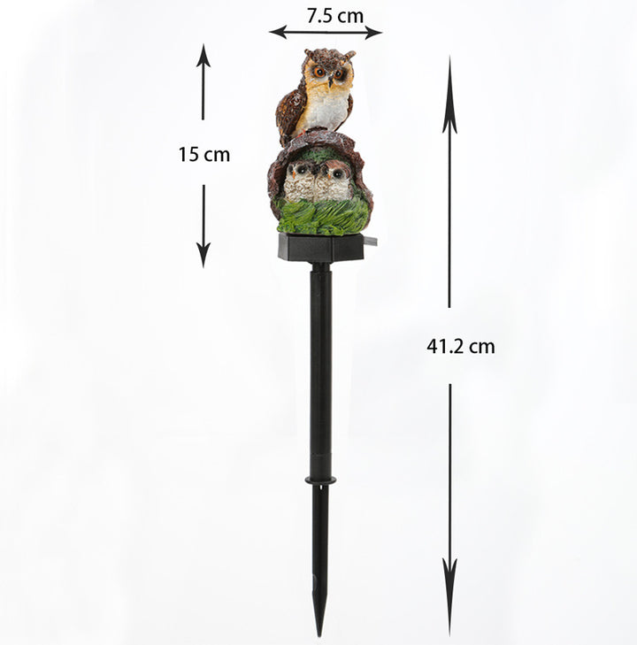 Realistic Solar-Powered Predator Owl Garden Stake With Motion Sensor Bowlift