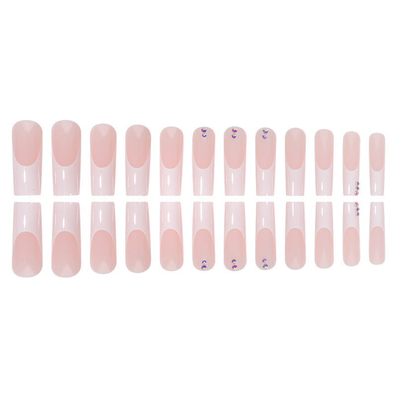 Long Stiletto Press-On Nails with Decorative Gems Bowlift