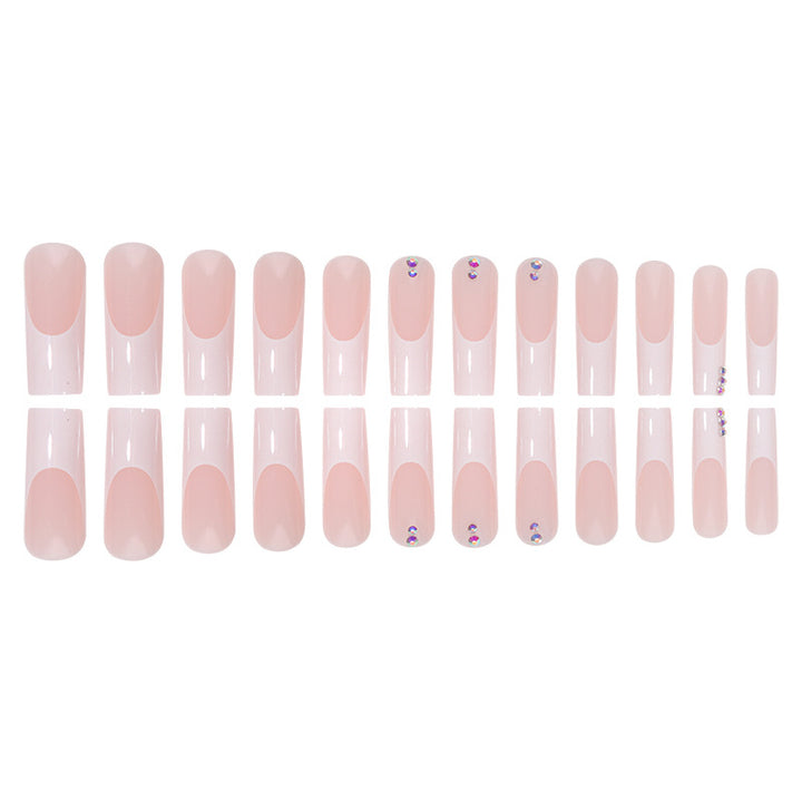 Long Stiletto Press-On Nails with Decorative Gems Bowlift