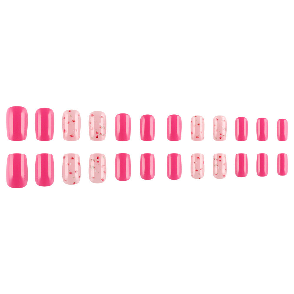 Elegant Floral Accent Press-On Nails Bowlift