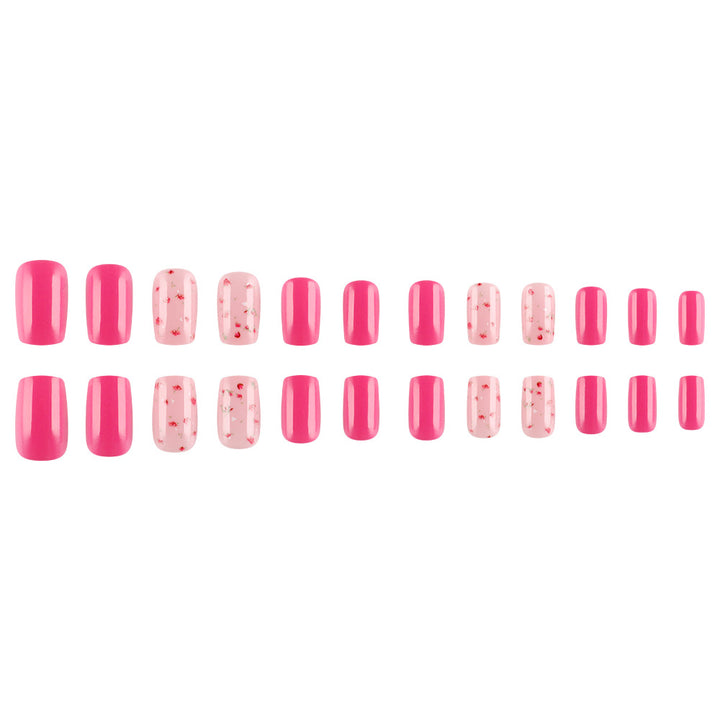 Elegant Floral Accent Press-On Nails Bowlift