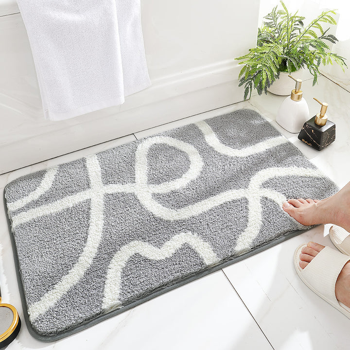 Decorative Bath Mat with Inspirational Text