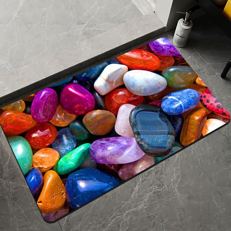 Elegant Floral Design Bath Mat Bowlift