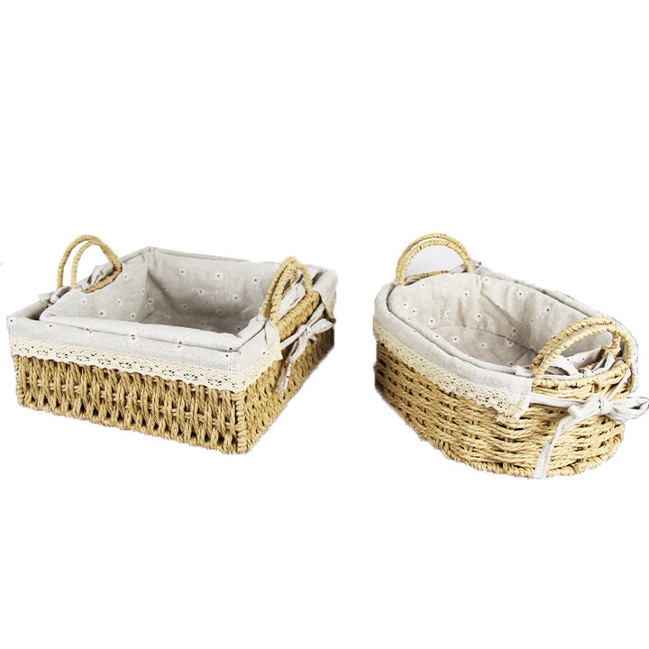 Handcrafted Woven Storage Basket Bowlift