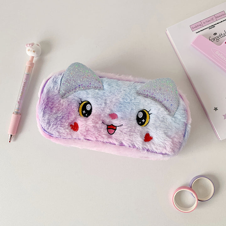 Plush Animal-Themed Pencil Case Bowlift