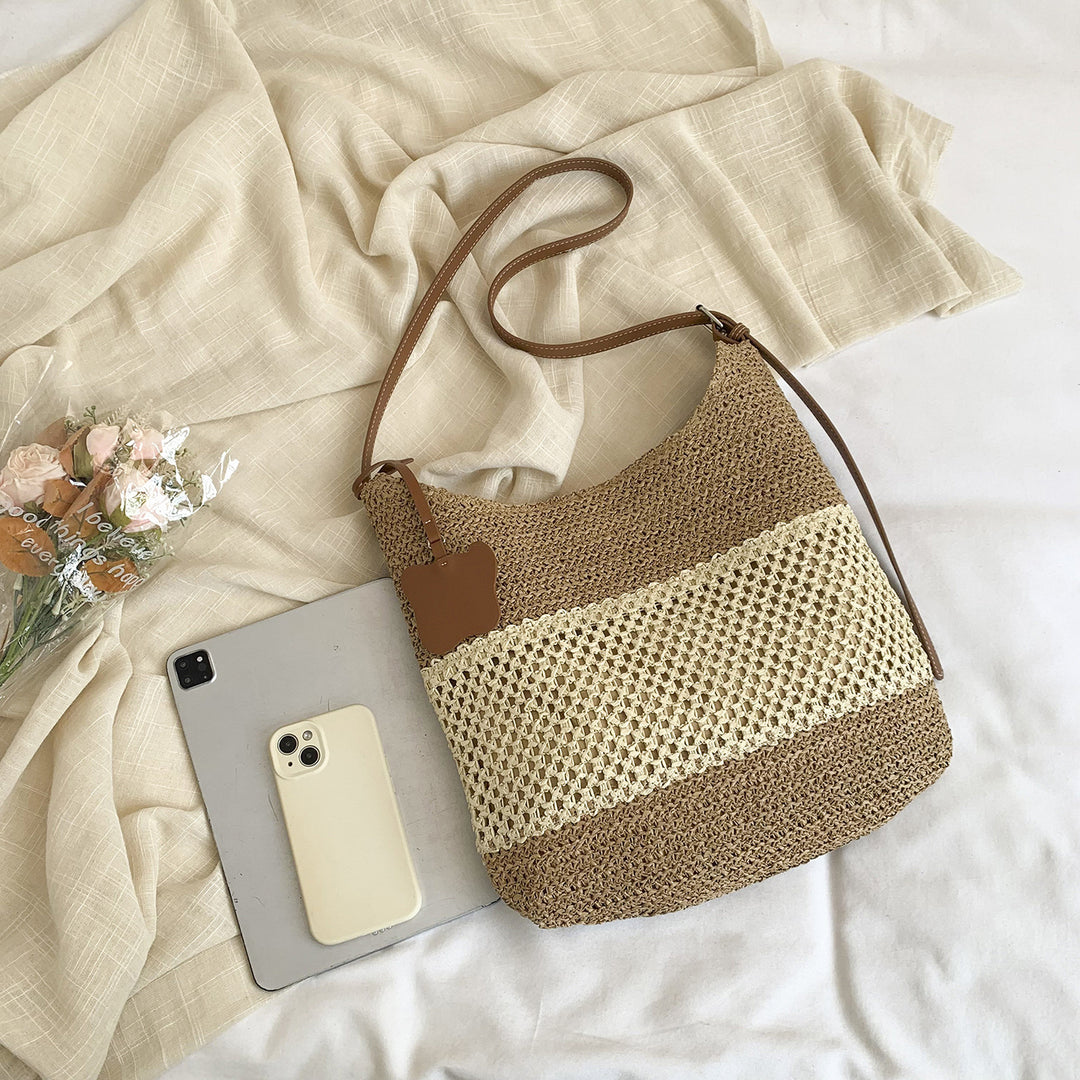 Woven Straw Hobo Bag