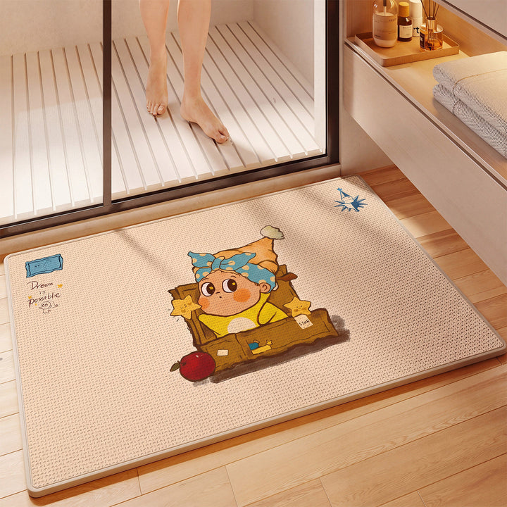 Fun Cartoon Themed Bath Mat Bowlift