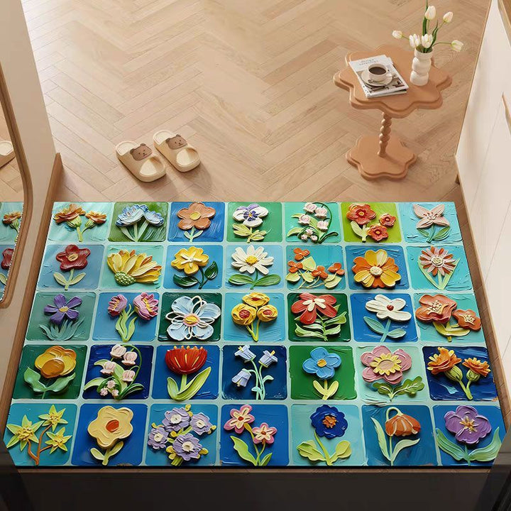 Floral Decorative Area Mat