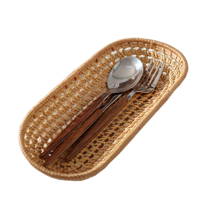 Women's cowhide storage container made of handwoven natural material Bowlift
